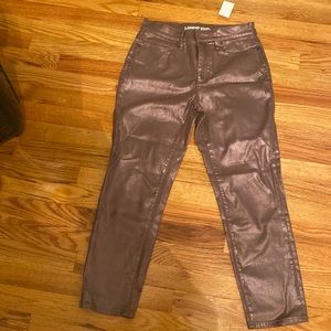 Lands end shimmer jeans.